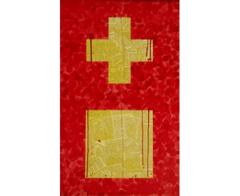 Brian Clarke (British 1953-): 'Pray for Josquin' from The Two Cultures, artist proof.1 screen-print signed 1981 pencil bottom