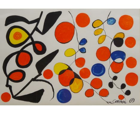 Alexander Calder (American 1898-1976): Spring Carnival coloured lithograph, limited to 4000, framed 65cm x 44cm  Condition Re