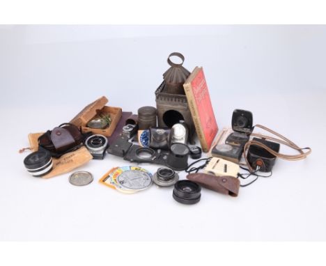including light meters, incomplete tin magic lantern and more (a lot)