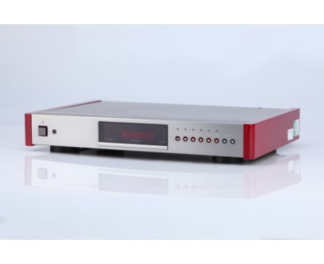 Rotel audio FM Tuner RHT-10, finished in graphite gey with red plastic trim, with remote RHR-10AT, working condition at time 