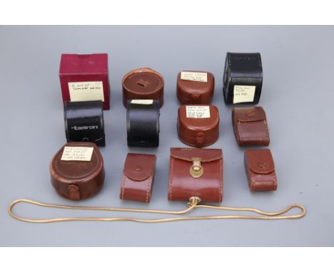 including a Voigtlander Kontur 6x9, a range of light meters, a small tripod, and a range of filters