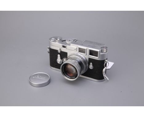 chrome, serial no. 1109520, with Leitz Elmar f/2.8 50mm lens, chrome, serial no. 1173358, body, VG, shutter working, lens, VG