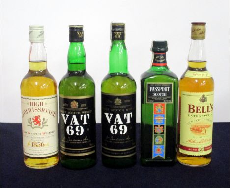  1 70-cl bt High Commissioner Old Scotch Whisky 40% 2 70-cl bts VAT 69 Whisky 40% 1 70-cl bt Passport Scotch (Spanish) import