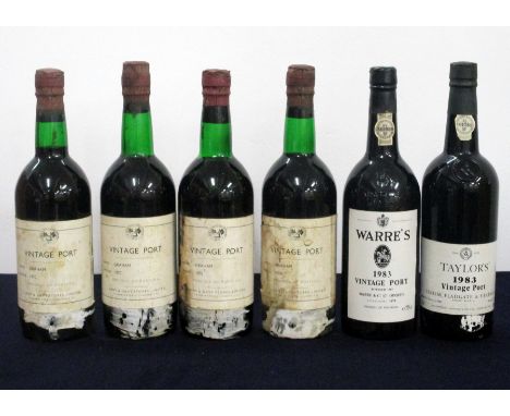  4 bts Grahams 1970 Vintage Port, 3 base of neck 1 i.n, aged/sl stl Army &amp; Navy Stores Ltd 1 bt Taylors 1983 Vintage Port