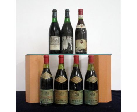  2 bts Echezeaux Côte d'or Bourgogne 1966 ms/us, ms sl bs, EB (BB&amp;R) 1 dis vsl crusted foil 1 bt Corton 1971 Charles Vién