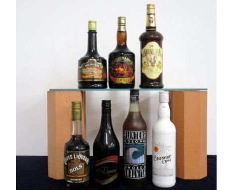 1 50-cl bt Bols Coffee Liqueur 30% 1 70-cl bt Soiree Coffee Liqueur 17.5% 1 75-cl bt Flinters Kokomo 14.9% 1 70-cl bt Coconu