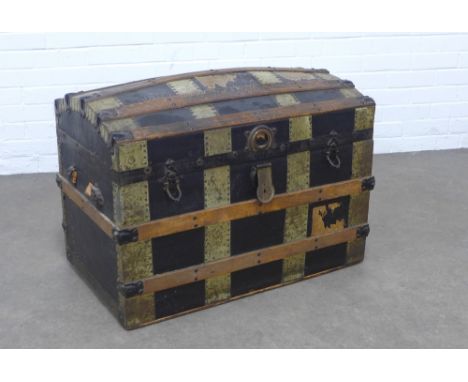Vintage dome top trunk, 78 x 56 x 50cm.