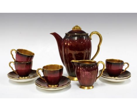 Carlton Ware Rouge Royale tea set (12) 