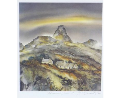 GILLIAN MCDONALD, HIGHLAND LIGHT II, Ltd Ed print 229/850, signed and framed under glass, labelled verso, 30 x 34cm