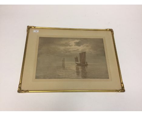 J R OZAWA,
BOATS IN CALM SEAS
watercolour on paper, signed
31.5cm x 48cm
Mounted, framed and under glass