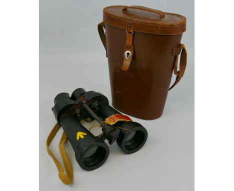 A pair of WWII naval binoculars by Barr and Stroud, marked CF41 7xA.P.No 1900A serial no.58137 with usual large yellow arrow 