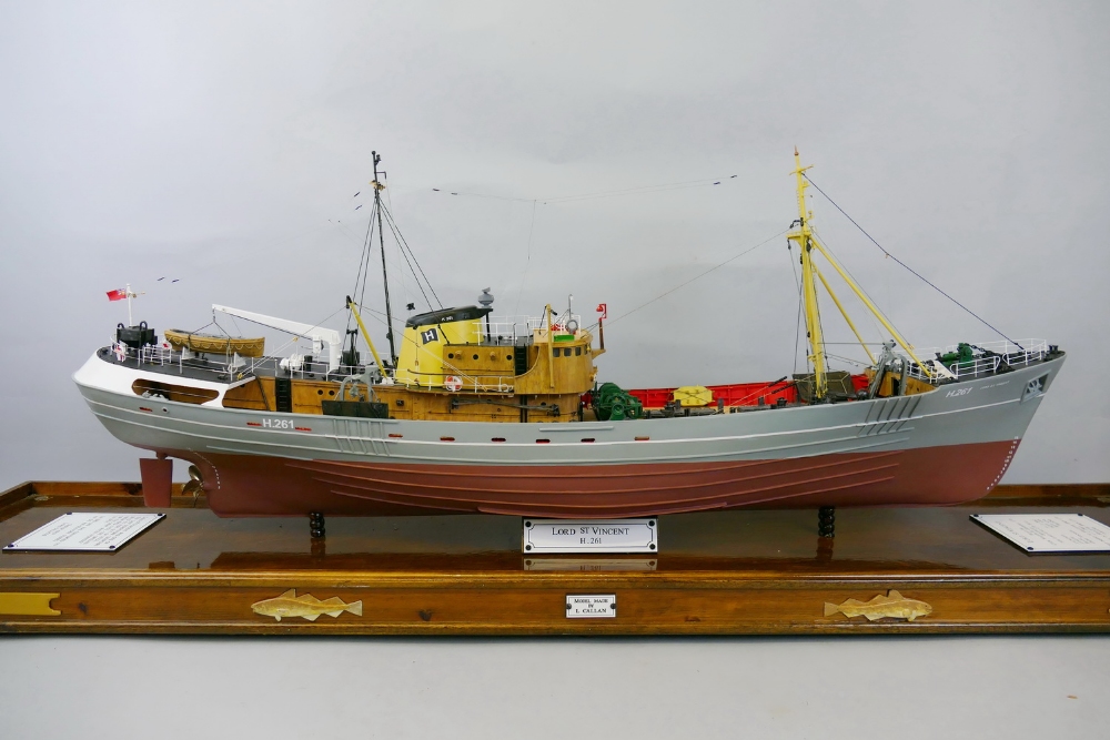 A scratch built model of the Hull sidewinder fishing trawler 