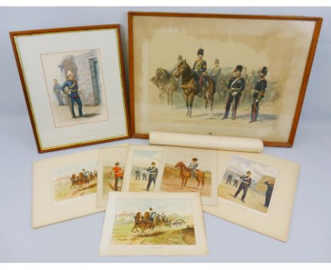 After Geo.H.Thomas, a hand coloured 19th century engraving entitled "Sketches of British Soldiers No.3 Royal Artillery", publ