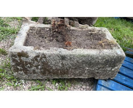Antique stone trough - Approx length: 85cm 
