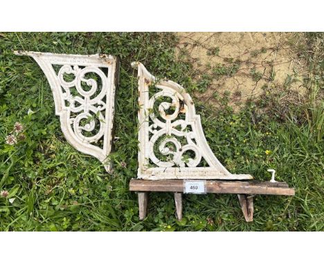 Pair of cast iron shelf brackets