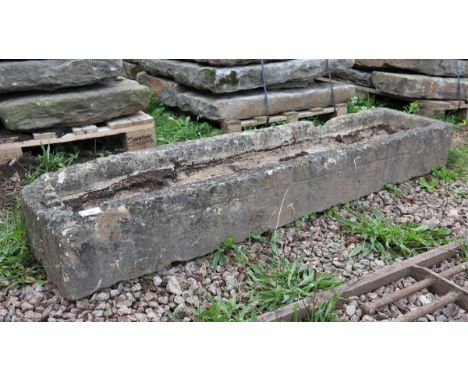 Long antique stone trough - Approx length: 162cm 
