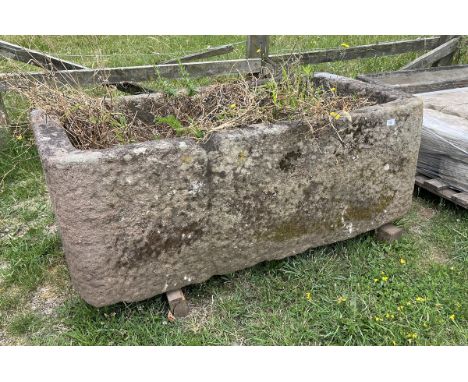 Very large antique stone trough - Approx size: W: 148cm D: 77cm H: 54cm 