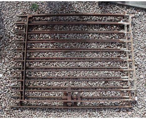 Pair of heavy metal gatesEach gate H: 147cm W: 108cm approx