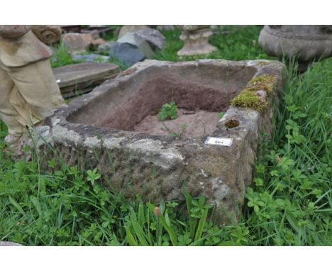 Antique square trough - Approx length: 60cm