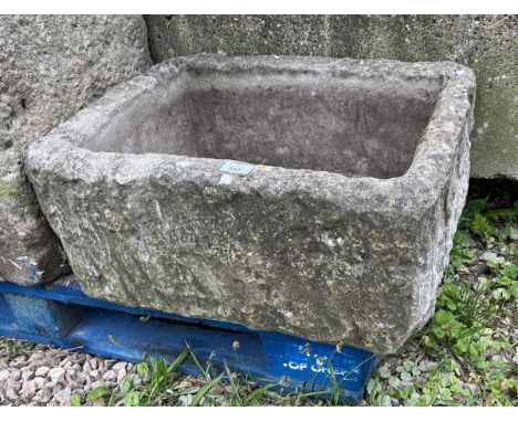 Antique stone trough - Approx length: 58cm 