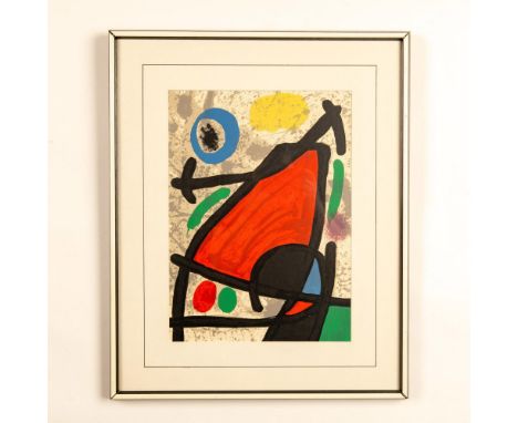 Original color lithograph on wove paper after Surrealist artist Joan Miro's series in the periodical Derriere le Miroir (Behi