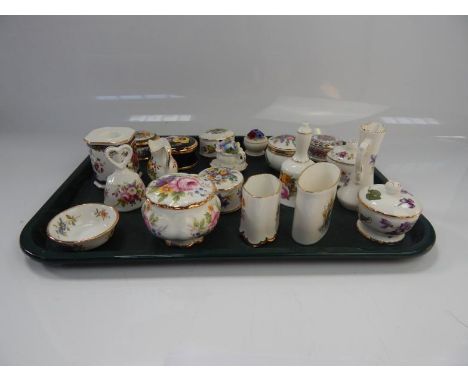 Trinket dishes, and pin pots, toothpick pots, etc including Royal Worcester, (20).