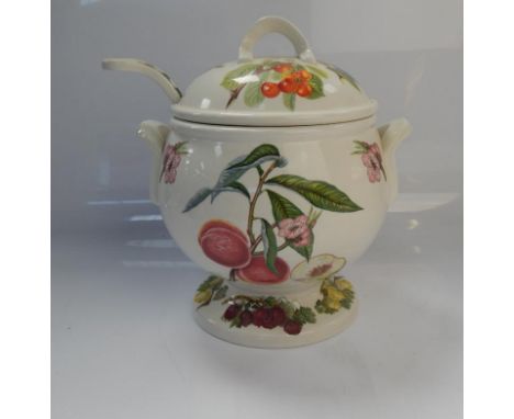 A Portmeirion punch bowl and ladle, 30cm high.