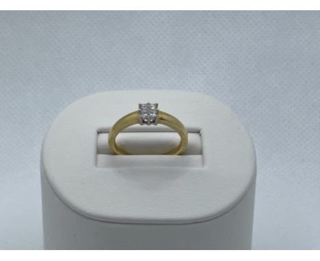 18CT GOLD DIAMOND CLUSTER RING 4.2G SIZE L1/2