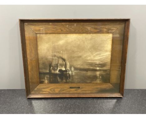 J M W TURNER THE FIGHTING TEMERAIRE ANTIQUE PRINT EARLY 1900S