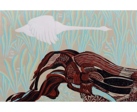 Stan Cooper (1915-2010), three signed limited edition linocuts - 'The Kirton Brook' series, Kirton Brook l (19/30), Kirton Br