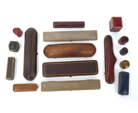 Collection of antique jewellery boxes for rings, bracelets and stick pins