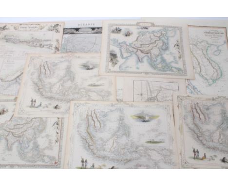 Group of predominantly 19th century maps, charts and book plates