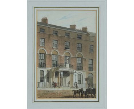 George Sidney Shepherd (1784-1862) pencil and watercolour - The Surrey Institution, Blackfriars, London, signed and dated 181