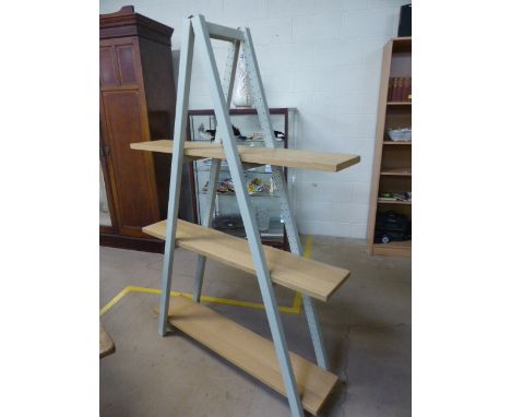 Ladder type shelving unit