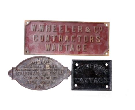 Signage, Local, a pair of enamel signs relating to a Thomas Lloyd Esq. (1822 - 1944) and Lady Wantage, both Lockinge Berkshir