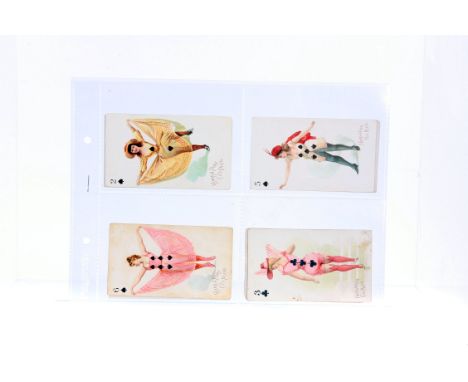 Cigarette Cards USa, Moore & Calvi, Beauties, Playing Card inset, 'X' size all third pack, all backs without overprints, 10 c