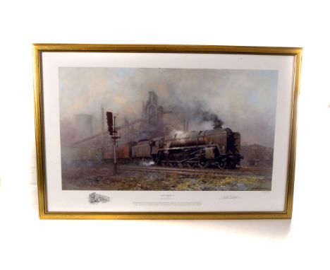 After David Shepherd, 'Heavy Freight 67' Limited Edition print, 692/850, with pencil signature, together with a 19th century 