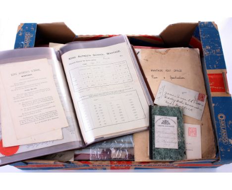 Local Interest, Wantage, a large collection of ephemera relating to the Wantage area including a large collection of school r