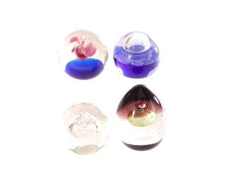 Four Caithness glass paperweights, including Galileo's Thermometer 80 Degrees, Eternity, Ozone and Starwatch (4)