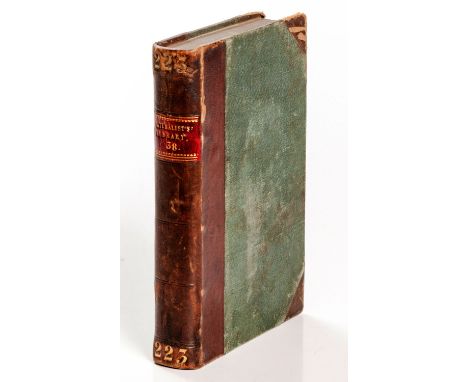 Sir William JardineEdinburgh: W H Lizars, [1836] 12mo, xiii + [14] pp, half brown leather and green cloth, shelf worn, ex-lib