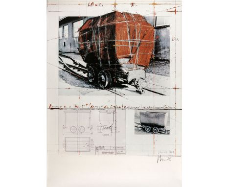 Christo and Jeanne-Claude(Bulgarian/French 1935 - )PACKAGE ON A HUNTsigned in pencil in the marginoffset lithograph printed i