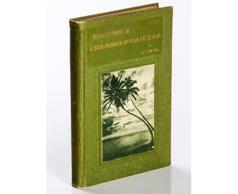 J N Brink Amsterdam/Cape Town: HAUM, 1904 8vo, [i] + 220 pp, frontis + 29 plates, original green cloth, light wear on boards,