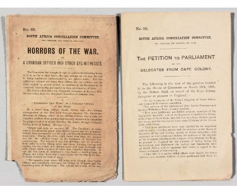 Various [London: SACC, 1901] HORRORS OF THE WAR, NO.65 by A Canadian Officer and Other Eye-witnesses [Lieutenant E W B Morris