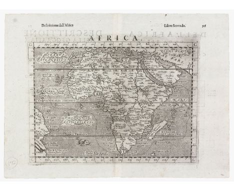 Giovanni Botero[Venice: G. Botero, (1591) c1599] Copperplate, two leaves combined with paperstrip along fold as issued, light