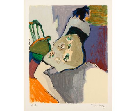 Itzchak Tarkay(Israeli 1935-2012)signed and editioned A.P in pencil in the marginscreenprint printed in colours34,5 by 27cm