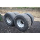 4x 560/60R22.25 trailer floatation wheels and tyre