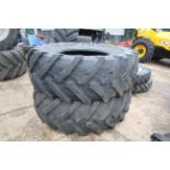 Pair of Trelleborg TM900 650/85R38 tyres. V
