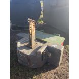 Fendt 1,800kg front linkage weight block and toolbox. V
