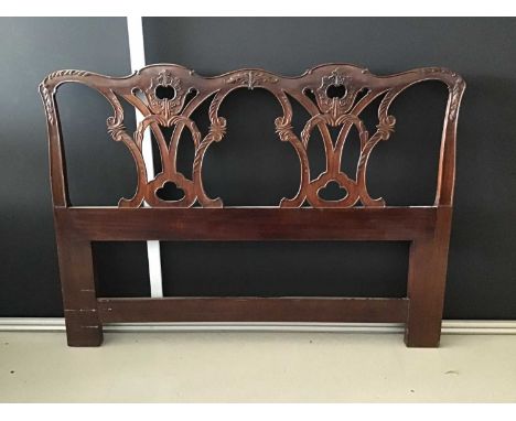 Henredon mahogany chippendale style double headboard H111cm W152cm 