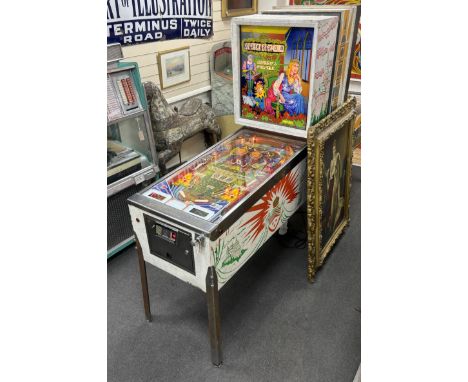 A mid century Queens Castle pinball machine ,length 132cm, width 58cm, height 174cm